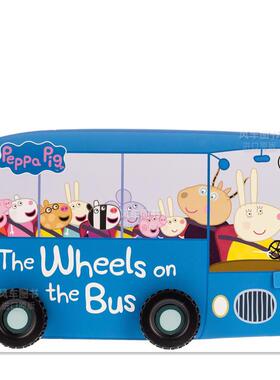 【预售】【Peppa Pig】The Wheels on the Bus，【小猪佩奇】坐巴士英文儿童绘本 原版图书外版进口书籍
