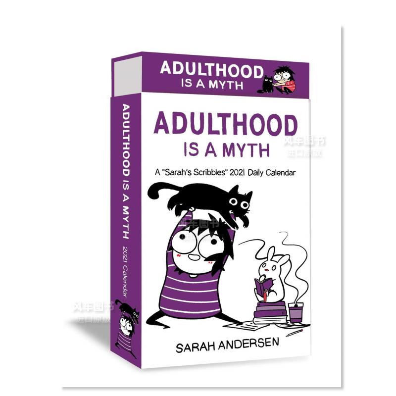 【现货】成年人的世界是个神话2021日历 Sarah’s Scribbles 2021 Deluxe Day-to-Day Calendar: Adulthood Is a Myth 英文原版图 书籍/杂志/报纸 生活类原版书 原图主图