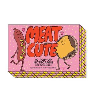 【预售】肉麻情话:10张立体贺卡及信封 Meat Cute: 10 Pop-Up Notecards and Envelopes 原版卡牌图书
