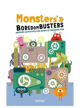 【预售】怪物解闷宝典：趣味活动玩不停 Monsters' Boredom Busters  原版英文儿童趣味图书书籍