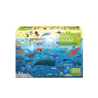 【预售】【尤斯伯恩书与拼图】海洋（300片） 【Usborne Book and Jigsaw】 Oceans 原版英文儿童趣味 进口图书