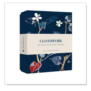 【现货】布艺作品卡片 Clothwork Notecards 英文原版进口正版书籍