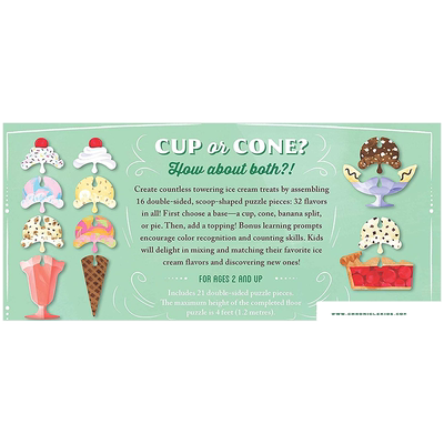 【现货】Ice Cream Scoop Puzzle 冰淇淋拼图 制作32个口味冰淇淋 英文儿童游戏书籍进口原版