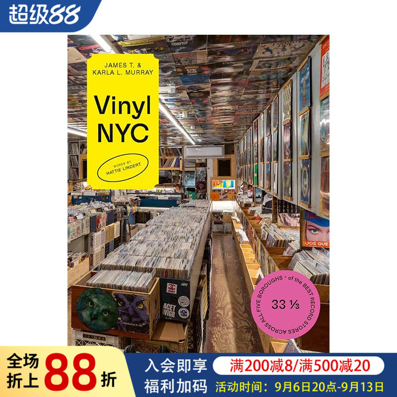 【预售】纽约黑胶地图:五城区33?家传奇唱片行 VINYL NYC 原版英文音乐图书书籍