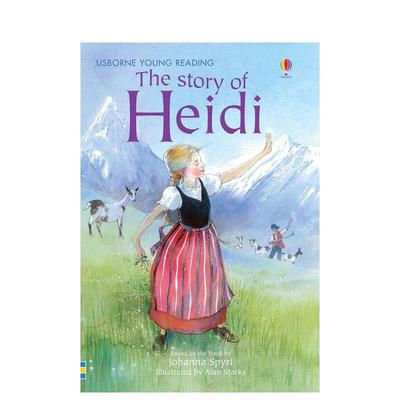 【现货】【Usborne分级阅读2】瑞士作家约翰娜·斯比丽：海蒂 The Story of Heidi 英文原版儿童英语启蒙绘本分级阅读读物桥梁书