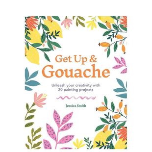 Get 原版 一起来画水粉画 Gouache 英文艺术画册画集图书 现货