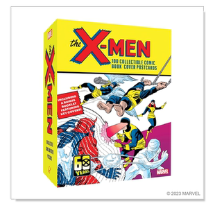 【现货】漫威 X战警:100张珍藏版漫画封面明信片 The X-Men:100 Collectible Comic Book Cover Postcards 英文版卡片书周边书籍