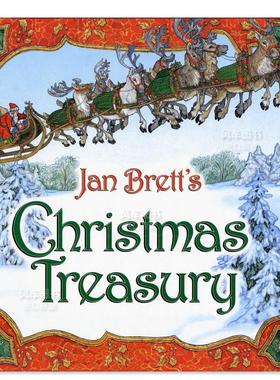 【现货】简布雷特的圣诞宝藏 Jan Brett's Christmas Treasury 英文儿童节日庆典艺术绘本 Jan Brett圣诞故事集 精装图画书