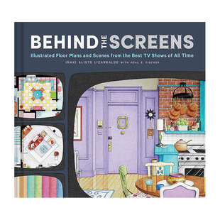 电视剧室内场景手绘图 Behind the 原版 幕后：经典 Screens 英文生活 预售