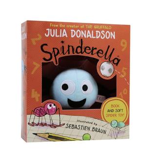 进口图书 Book Set Plush 英文儿童绘本 现货 天降神蛛 书 毛绒玩具套装 原版 Spinderella