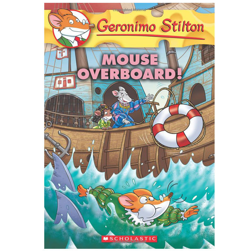 【现货】GERONIMO STILTON#62: MOUSE OVERBOARD!#62：老鼠落水了！英文儿童书适合6-12岁原版进口图书书籍