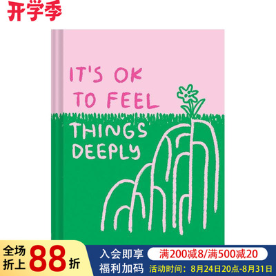 【现货】被负面情绪包围也没关系 It's OK to Feel Things Deeply 好东西同款T 插画师Carissa Potter 心灵疗愈 英文