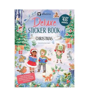 【预售】【场景贴纸书】圣诞嘉年华 【Deluxe Sticker Books】Christmas 原版英文儿童趣味图书书籍