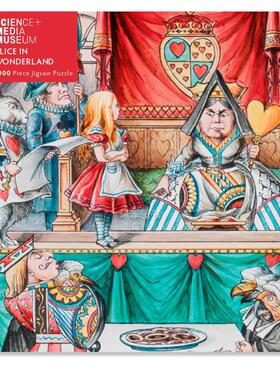 【现货】拼图1000片:科学馆:爱丽丝梦游仙境 Science Museum: Alice in Wonderland 火焰树flametree原版拼图书成人减压礼品书籍