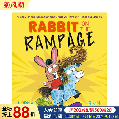 【预售】狂暴兔子 Rabbit on the Rampage 英文原版儿童绘本 英语启蒙图画书进口童书 Lorna Watson