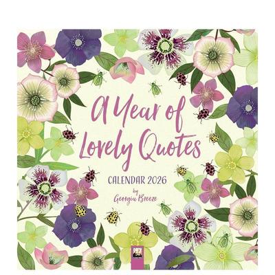 【预售】一年美好语录 2026年挂历（艺术日历） A Year of Lovely Quotes Wall Calendar 2026 (Art Calendar) 原版日历 进口图书