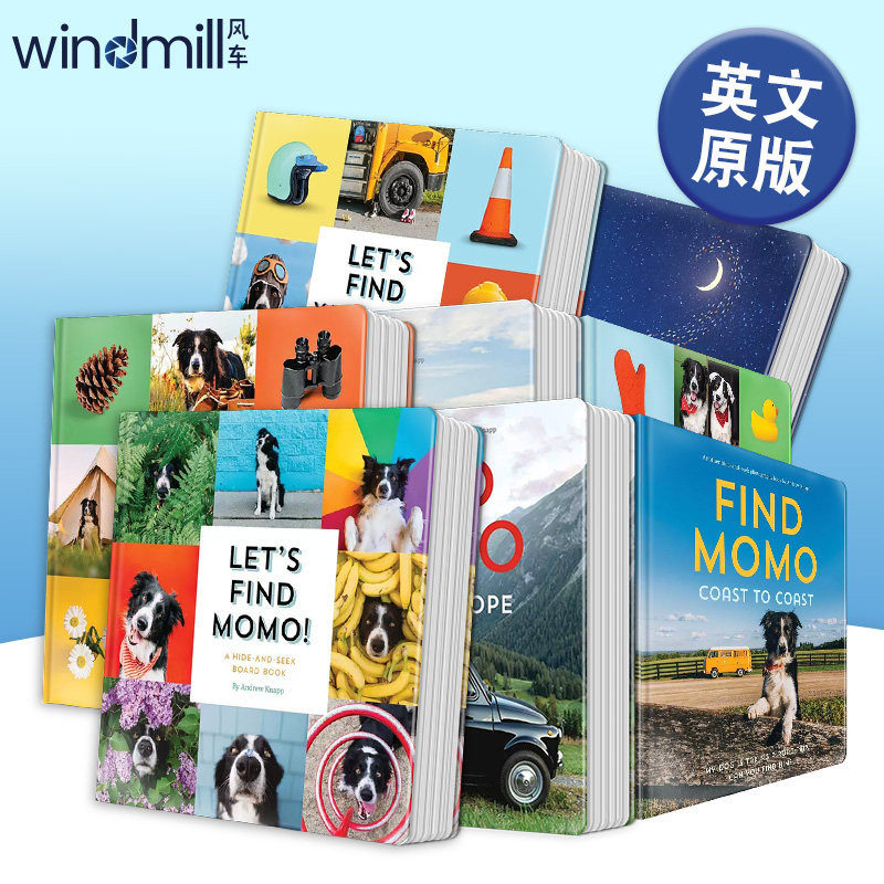 【寻找莫莫Find Momo】捉迷藏板书 Lets Find Momo: A Hide-And-Seek Board Book 英文儿童绘本原版图书进口书籍