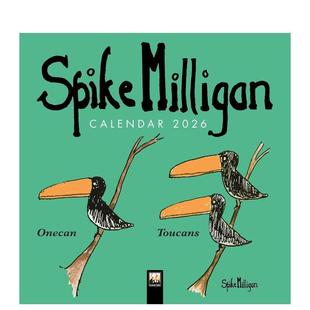 【预售】斯帕克·米利根 2026年迷你挂历（艺术日历） Spike Milligan Mini Wall Calendar  原版日历图书