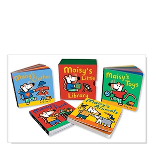 【现货】小鼠波波的小图书馆(4册套装) Maisy's Little Library 英文原版小鼠波波绘本0-3岁 Lucy Cousins经典儿童英语启蒙图画书