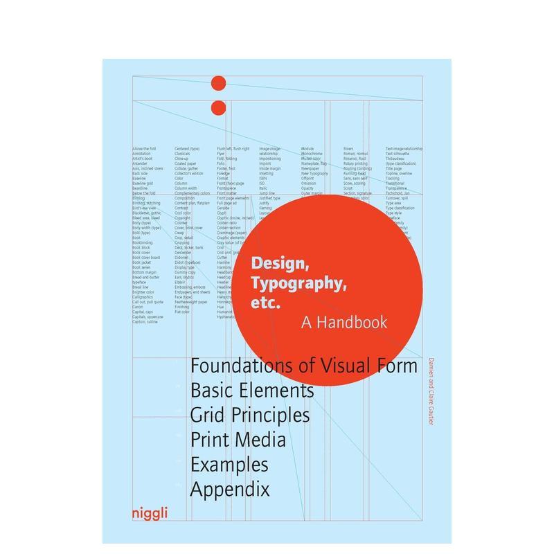 【现货】设计排版手册 Design Typography etc: A Handbook 原版英文印刷版式色彩设计图书