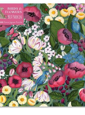【现货】拼图1000片 贝克斯·帕金：鸟与花 Bex Parkin:Birds & Flowers 进口原版减压礼品书籍Flame Tree火焰树拼图书艺术装饰画