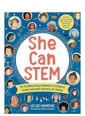 【现货】女性也可以做 STEM：从古到今的 50 位科学界女性先驱 She Can STEM: 50 Trailblazing  原版英文儿童绘本图书书籍