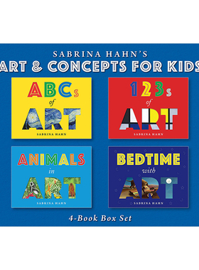 【预售】萨宾娜·哈恩给儿童的艺术启蒙套装4册图画书 Sabrina Hahn\'s Art & Concepts for Kids 4-Book Box Set 英文原版进口图
