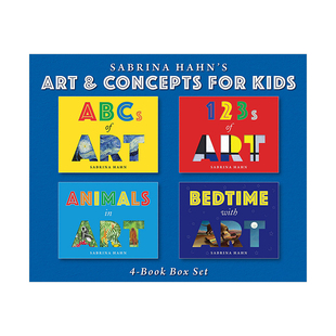 Box for Hahn 英文原版 Art Sabrina Kids 预售 萨宾娜·哈恩给儿童 进口图 Concepts Set Book 4册图画书 艺术启蒙套装