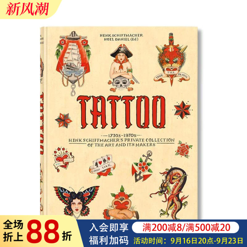 【现货】纹身式样:亨克·席夫马赫1730至1970年代的私人收藏 TATTOO 原版英文字体图案标志设计图书