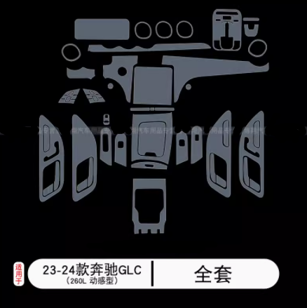 23-24款奔驰GLC260L/300L中控台仪表导航屏幕tpu透明车衣保护贴膜,汽车用品/电子/清洗/改装,内饰贴膜,淘宝优惠券,粉丝福利购,淘宝优惠卷