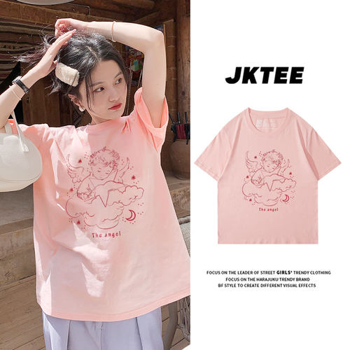 潮流印花短袖t恤女ins潮