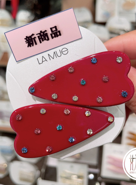 甜美少女发夹红色爱心水钻刘海夹