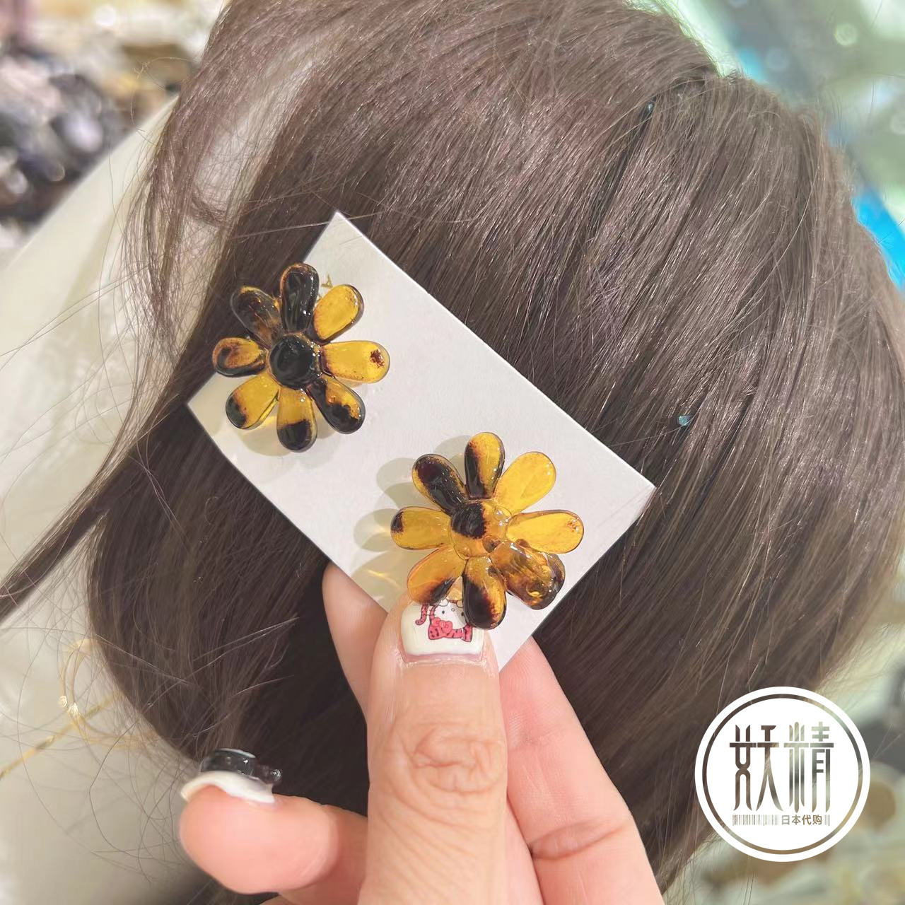 新款复古小雏菊碎发顶夹刘海夹