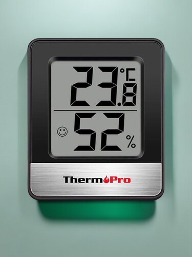 日本本土进口ThermoPro LCD高精度数字湿度计大屏幕壁挂式
