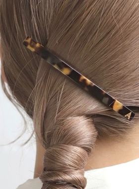 日本本土Ane mone一字夹弹簧发夹复古高级感头饰法国制限定款