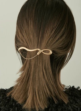 日本本土代购GOLDY异型发夹日系后脑勺侧边弹簧夹带链条马尾发饰