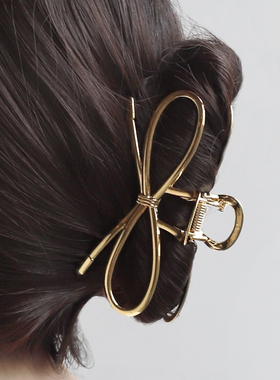 日本本土ane mone蝴蝶结发夹金属抓夹大号发卡鲨鱼夹子头饰