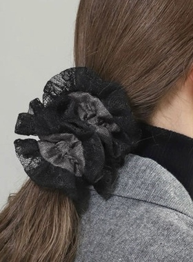 日本本土Ane mone复古蕾丝大肠发圈日系气质百搭高级头绳发饰