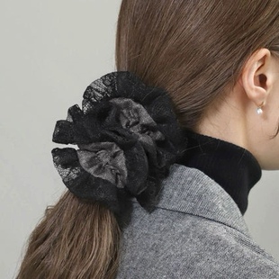 日本本土Ane mone复古蕾丝大肠发圈日系气质百搭高级头绳发饰