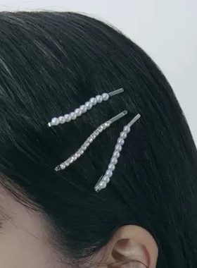 日本本土代购GOLDY珍珠波浪发夹碎发夹可爱侧边夹时尚简约套装4个