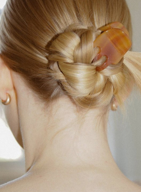 日本本土代购GOLDY简约多彩小抓夹优雅半扎发抓夹发夹后脑勺抓发