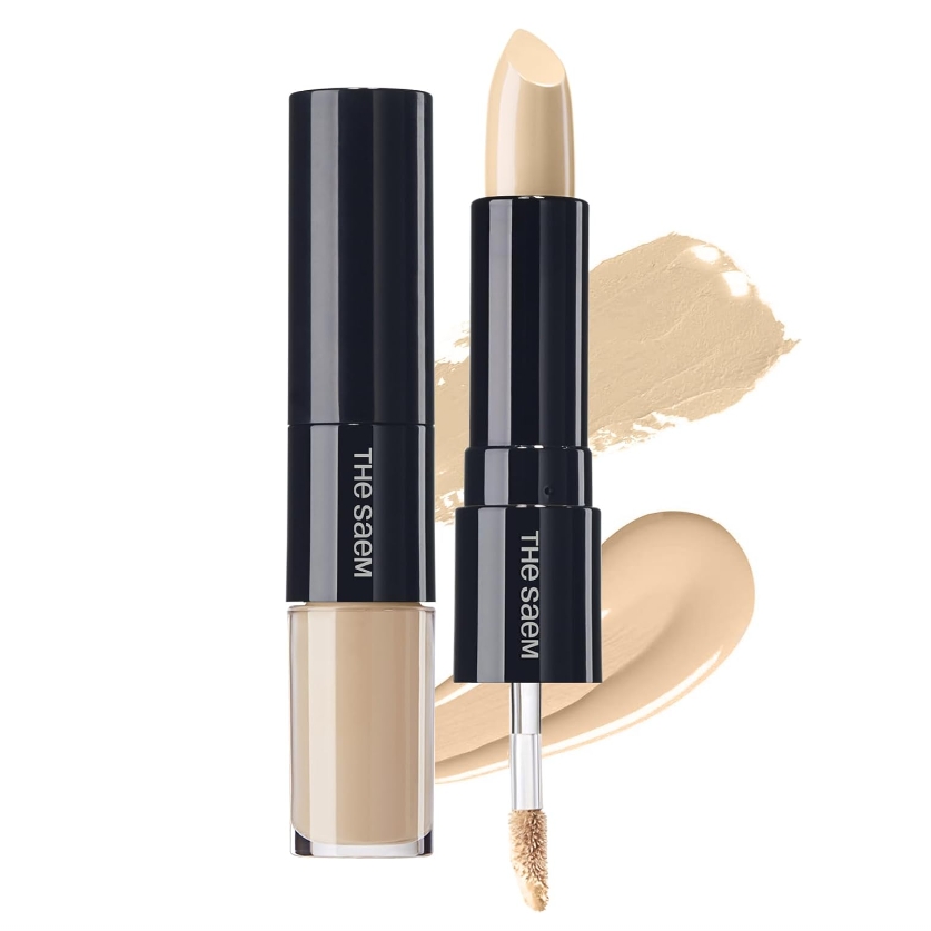 日本本土代购The Saem遮瑕膏双头遮瑕笔遮盖痘印黑眼圈防水