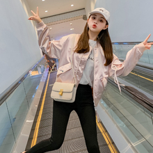 棒球服潮秋季 bf飞行员夹克衫 棒球外套女春秋韩版 秋装 宽松2019新款