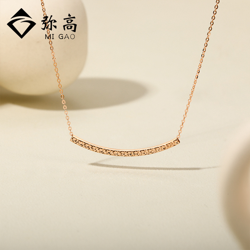 弥高女士套链玫瑰金金项链黄金