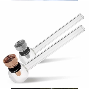 烟斗 吸卡包装 高硼硅玻璃小烟斗 金属烟锅烟斗