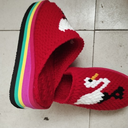 纯手工编织拖鞋冬季室内防滑保暖舒适时尚居家纯手工钩织毛线拖鞋,居家布艺,居家棉拖/棉鞋,淘宝优惠券,粉丝福利购,淘宝优惠卷