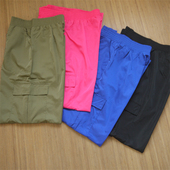 轻薄多袋休闲裤 四季 阔腿裤 松紧高腰长裤 防水 子外贸单男女款 速干