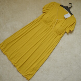 夏季 莫代尔 女连衣裙子哺乳前开叉有棉垫家居服打底睡衣裙中长短袖