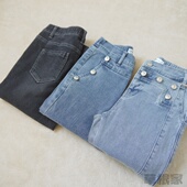 长裤 休闲做旧朋克风时尚 弹力紧身牛仔裤 内销女装 小脚裤 铅笔裤 裤 子