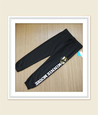 中腰系带休闲简约长裤卡通印花